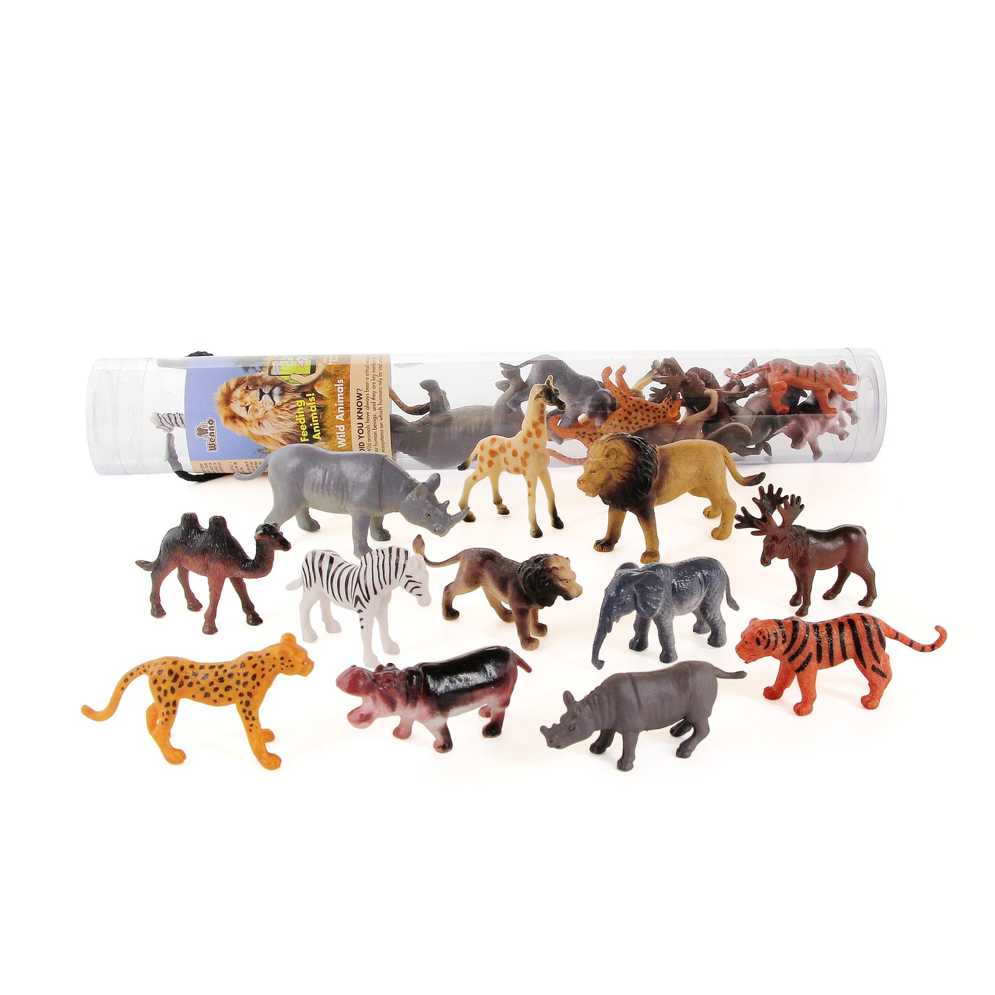 Wenno Wild Animals Set of 12  野生動物玩偶套裝 No.6302