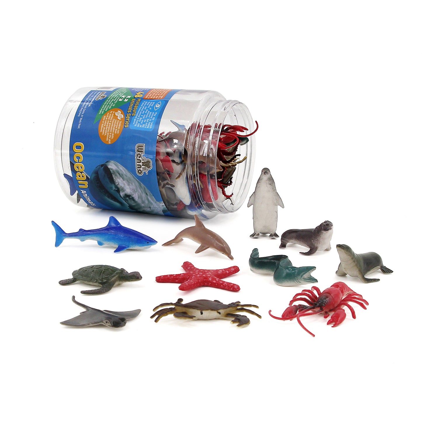 Wenno Ocean Animals Counters 60 pcs 迷你海洋動物模型