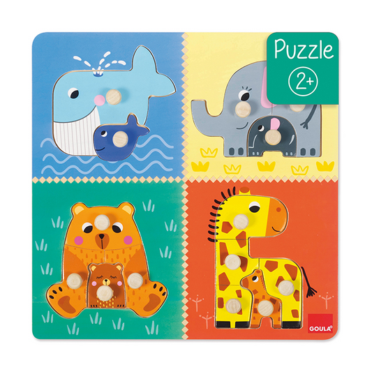 Goula Puzzle Mum & Babies Peg Puzzle