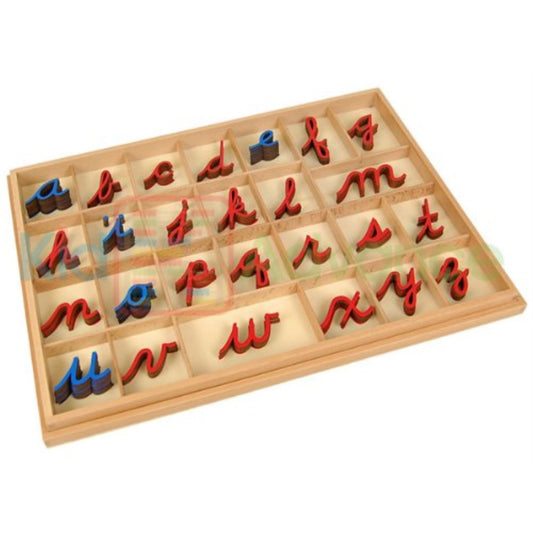 Kindermatic Montessori Cursive Moveable Alphabet 蒙特梭利 可移動字母箱 小寫草體