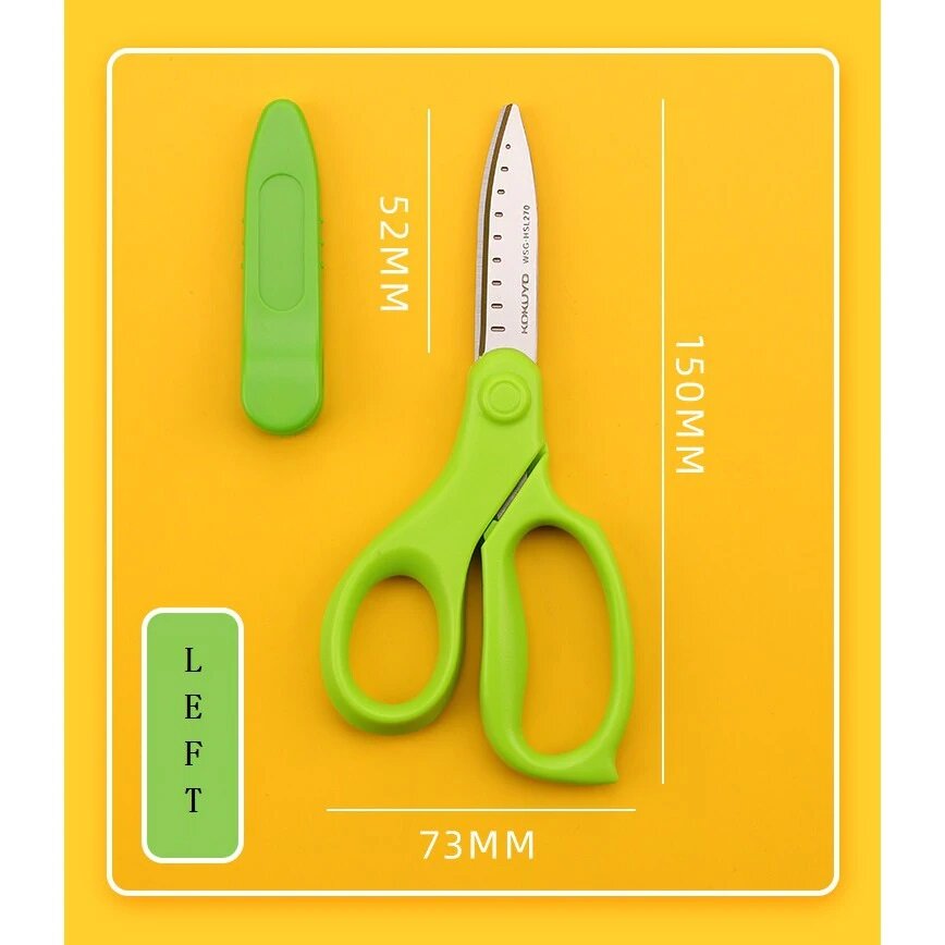 Kokuyo Left Hand FIT SAXA Scissors for Children Color Green 左手專用 FIT SAXA 兒童安全剪刀 綠色