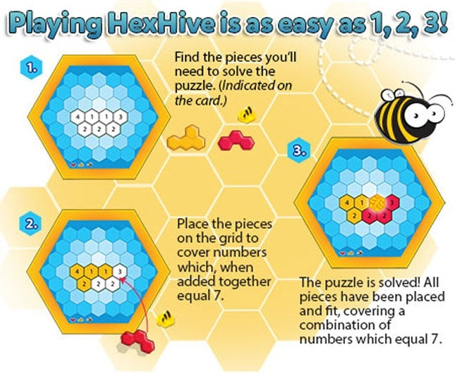 Fat Brian Toys HexHive Make "7" Math Puzzle Game 數值"7" 數學迷陣遊戲