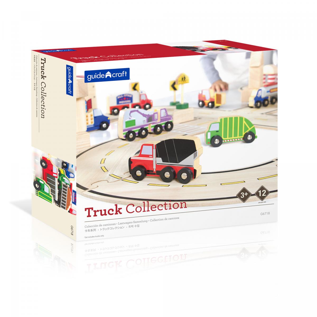 Guidecraft Wooden Truck Collection Set of 12 Wooden Truck Collection Set of 12