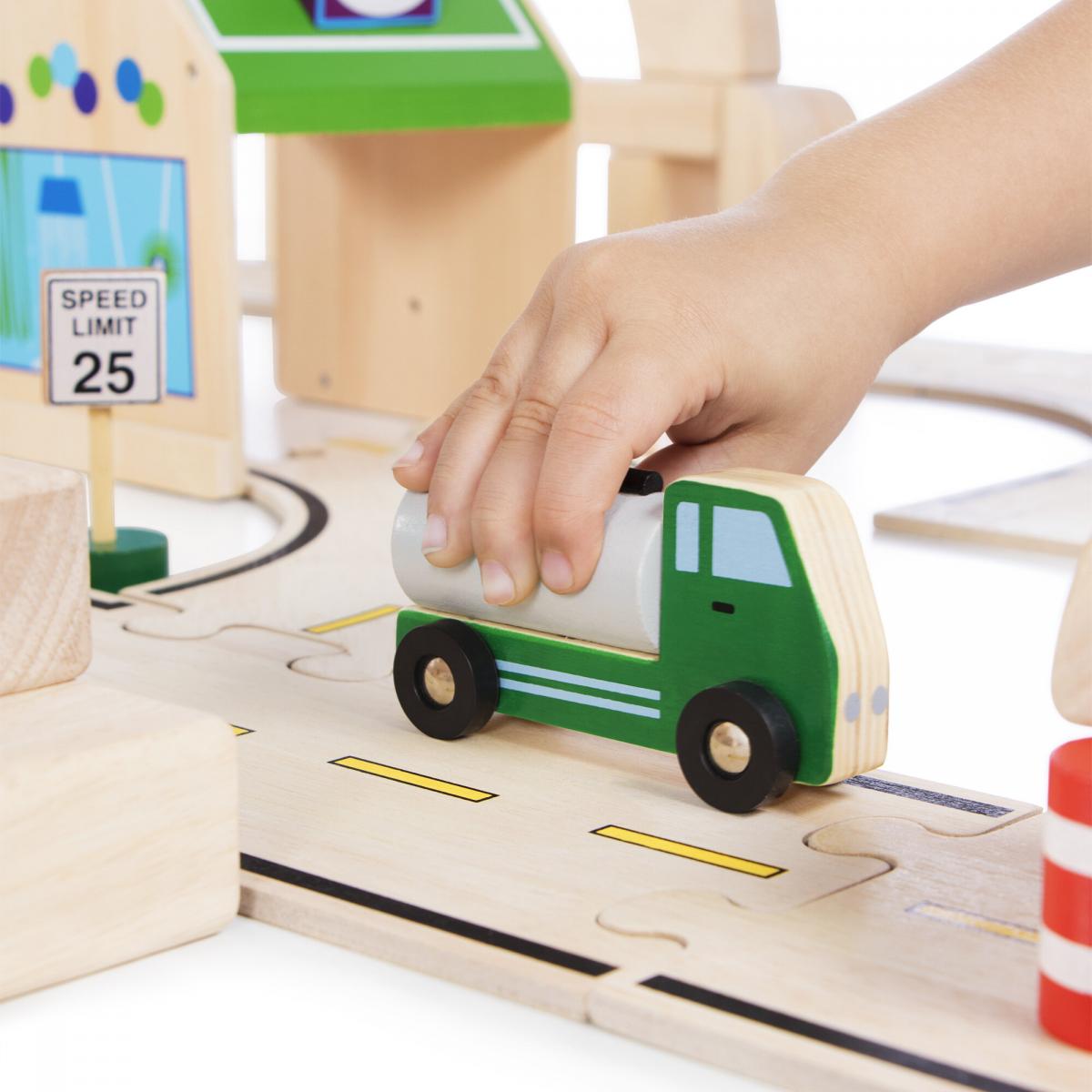 Guidecraft Wooden Truck Collection Set of 12 Wooden Truck Collection Set of 12