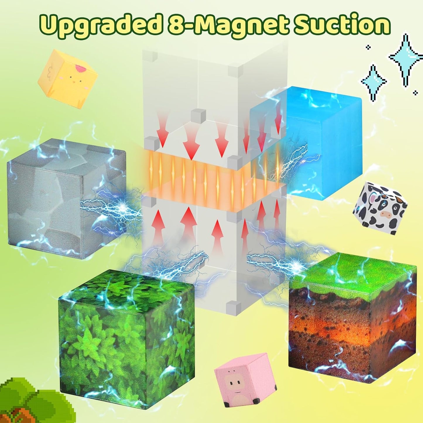 2CM Magnetic Building Blocks Toy Construction Site Set of 136 塊建築工程場地套裝