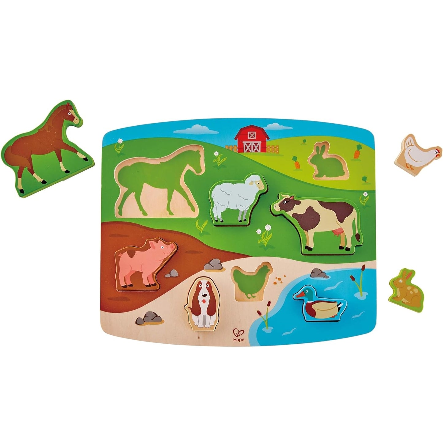 Hape Farm Animal Puzzle & Play 農場動物益智遊戲