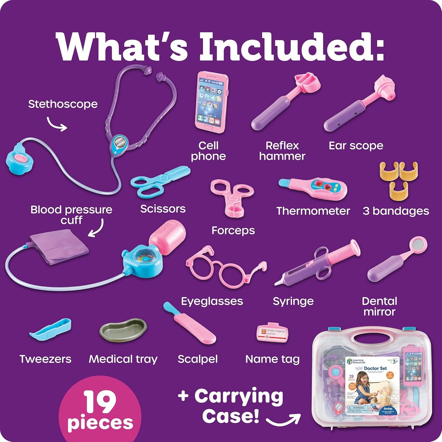 Learning Resources Pretend & Play Doctor Kit - Pink