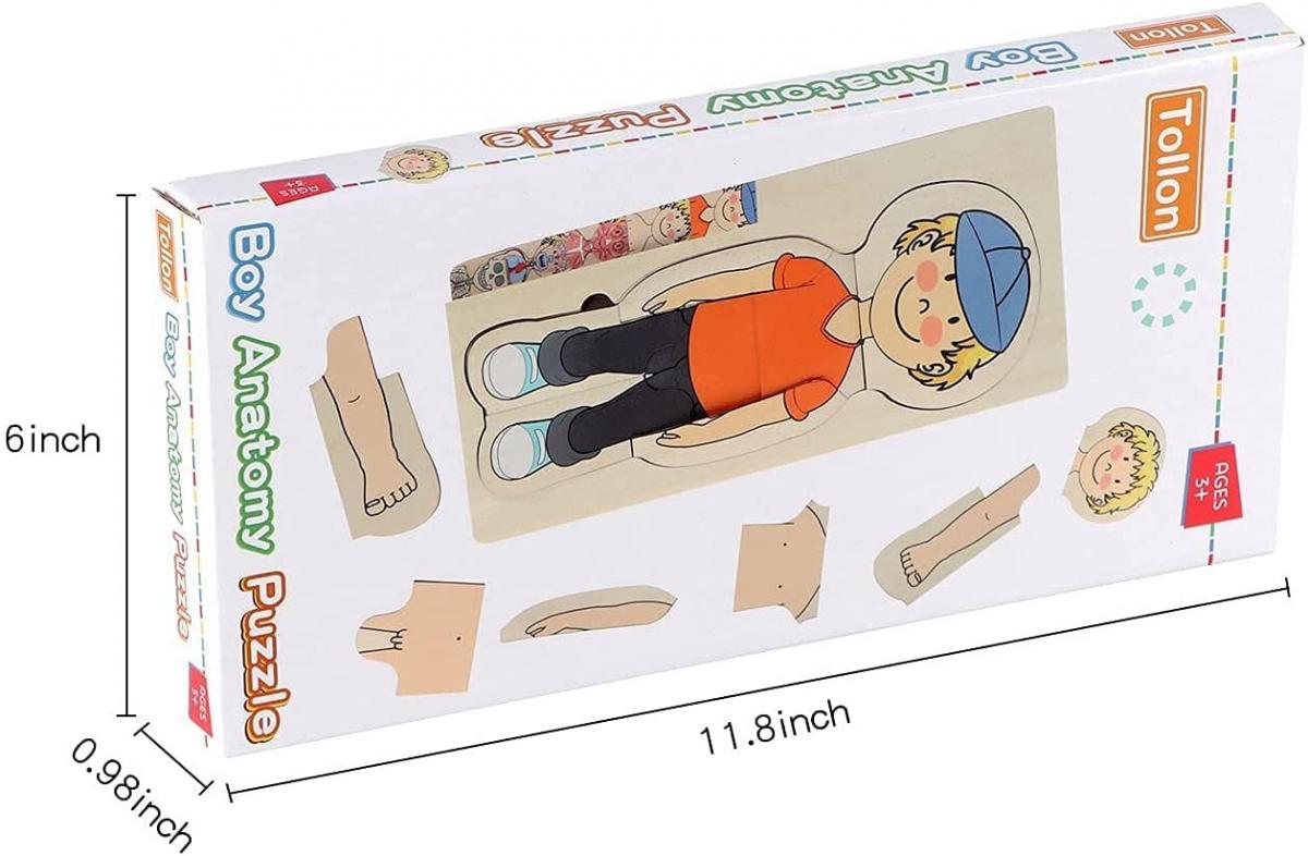 KidzLane Wooden My Body Puzzle Boy 5 Layer Jigsaw 我的身體拼圖木製男孩款