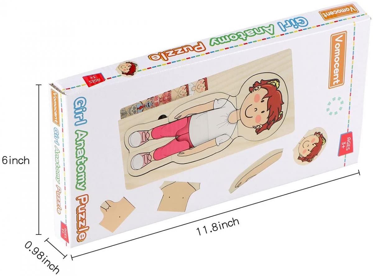 KidzLane Wooden My Body Puzzle Girl 5 Layer Jigsaw 我的身體拼圖木製女孩款