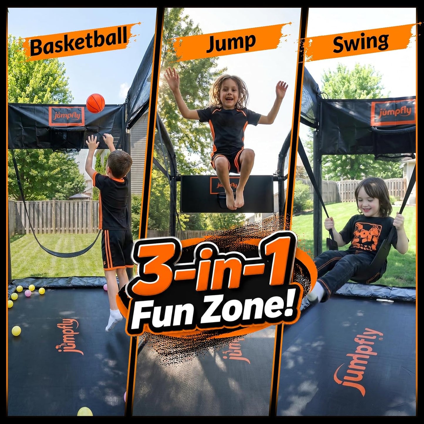 6FT Rectangle Trampoline for Kids ASTM Approved with on-site Installation 6呎長方形兒童多功能彈床 通過 ASTM 安全認證 包含上門安裝