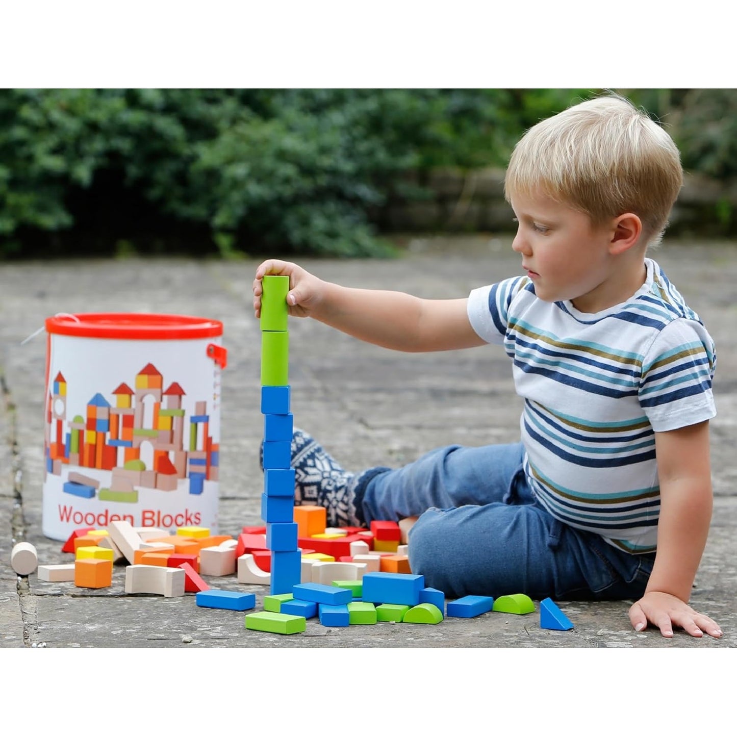 Classic World 100 Piece Wooden Building Blocks