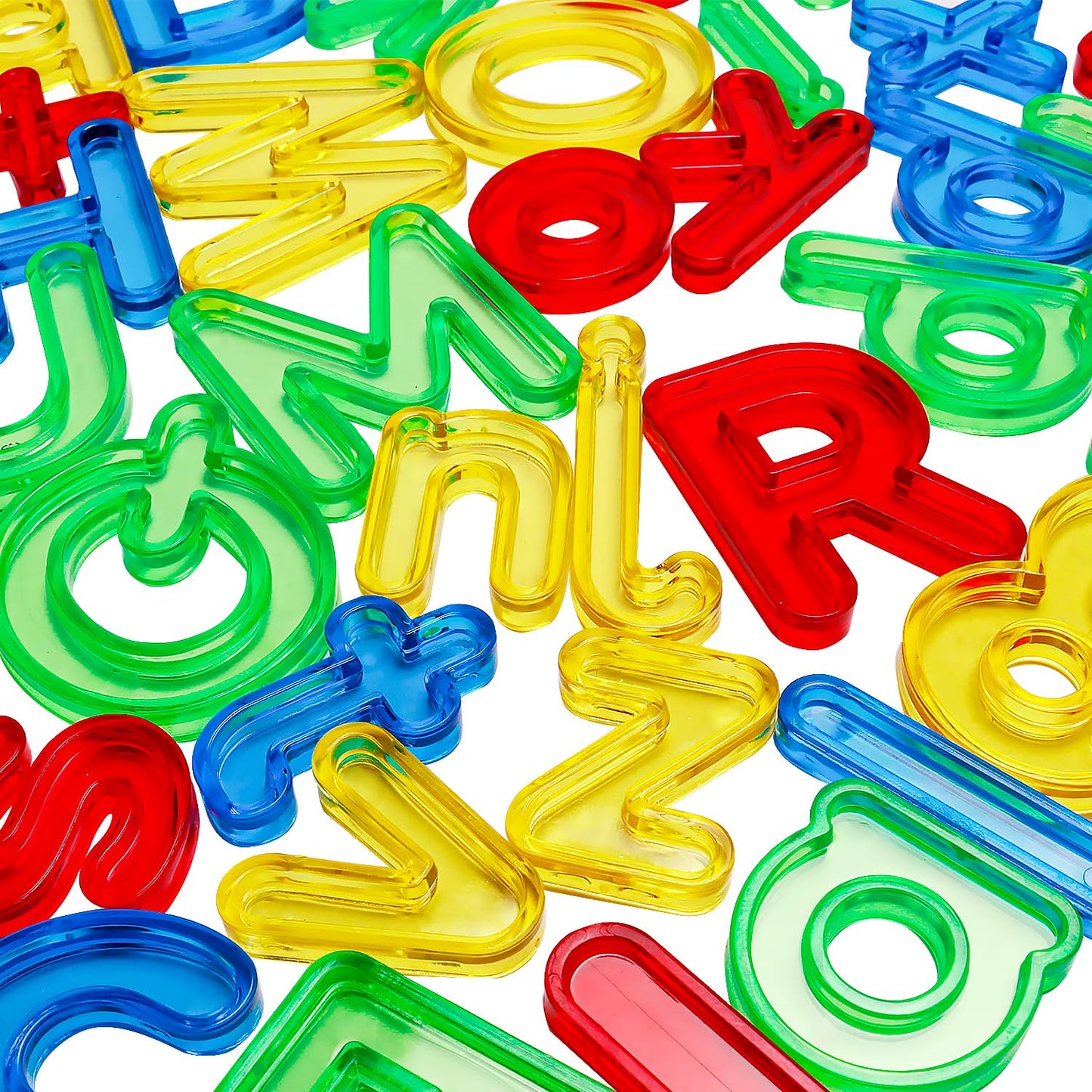 Transparent Letters Numbers 3-in-1 66 Pieces 透明大小寫英文字母及數字組合 66個