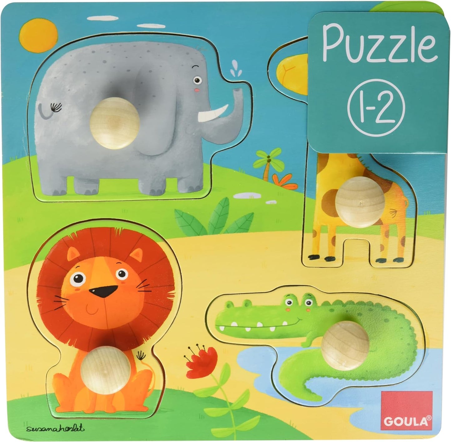 Goula Match-inside Jungle Animals Peg Puzzle 配對叢林動物拼圖