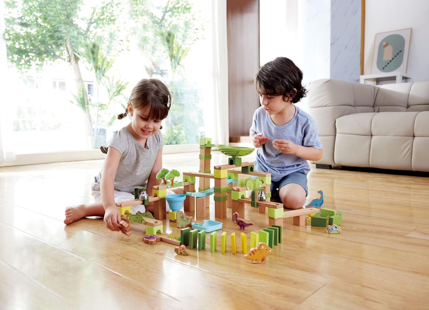 Hape Dino Adventure Marble Run Toy 恐龍冒險彈珠玩具-滾珠軌道遊戲