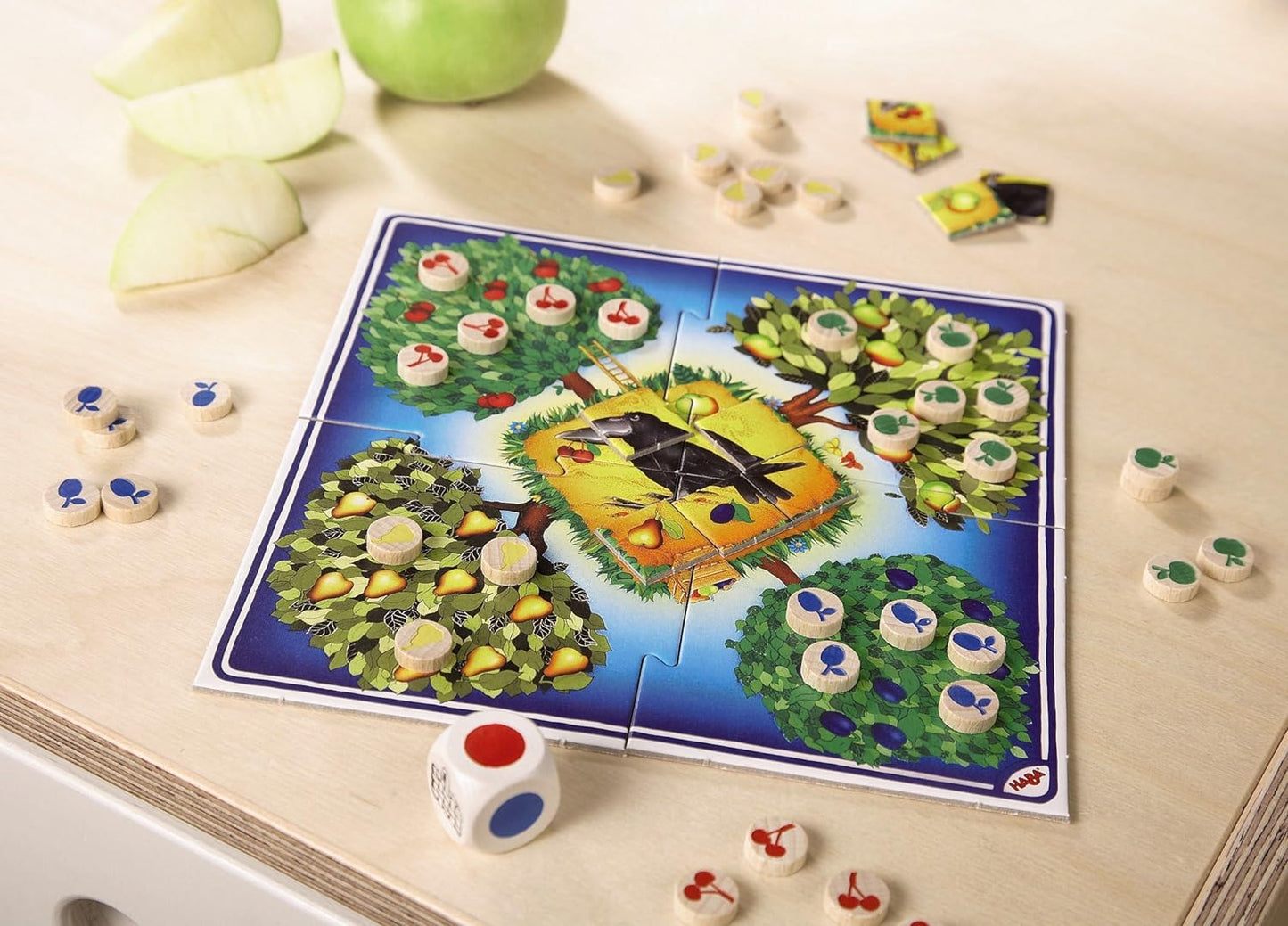 Haba 2539 Mini Orchard Cooperative Game in Tin 迷你果園 顏色記憶合作遊戲 鐵盒版