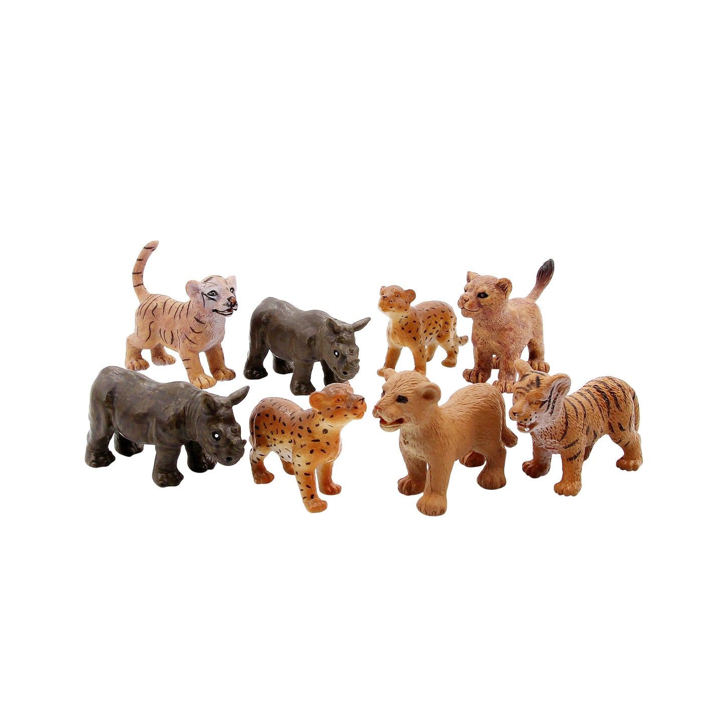 Wenno 6301 Wild Animals Babies in Tube Set of 8件野生動物寶寶筒裝