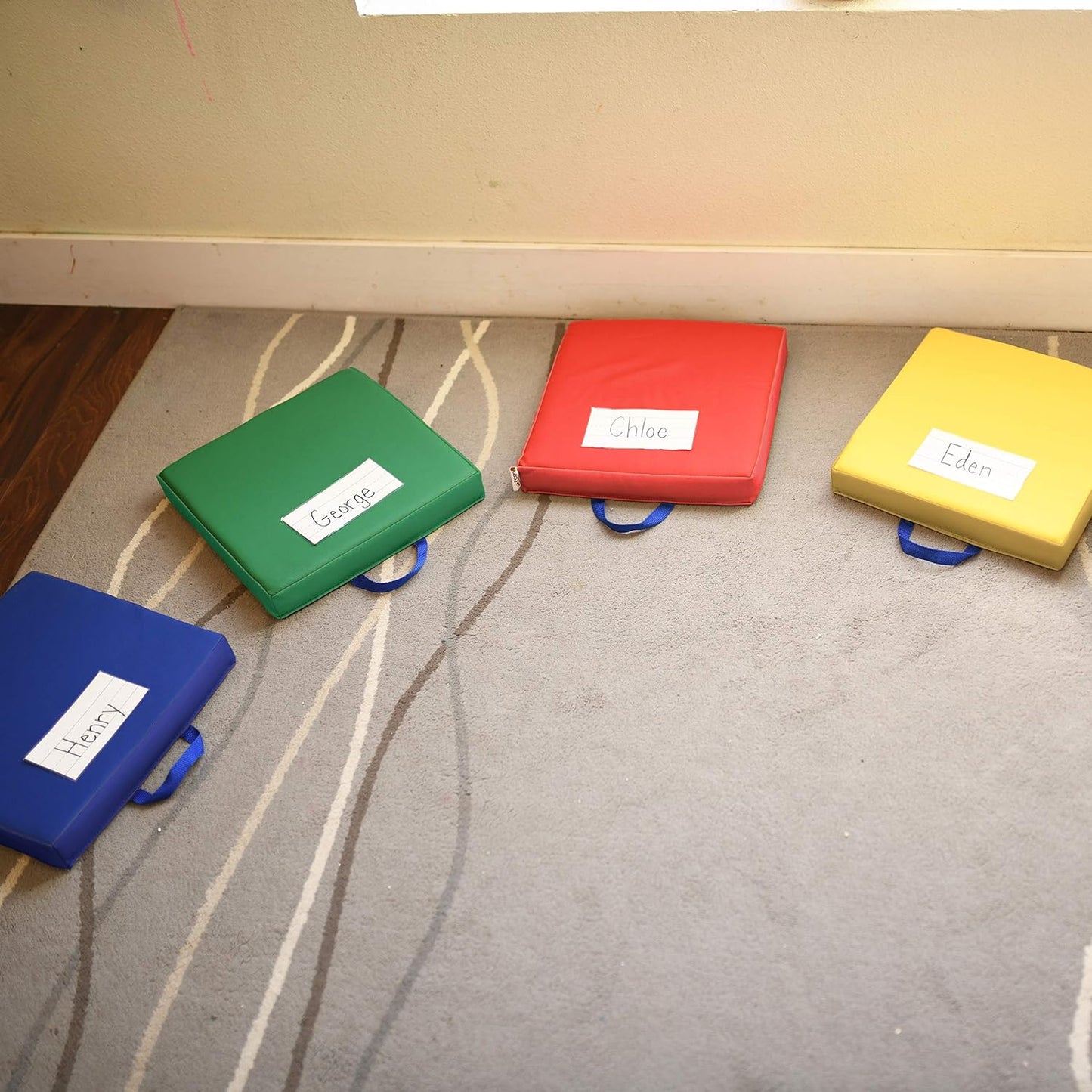 Softy Play Square Floor Cushions with Handles Set 方形地墊配有手挽