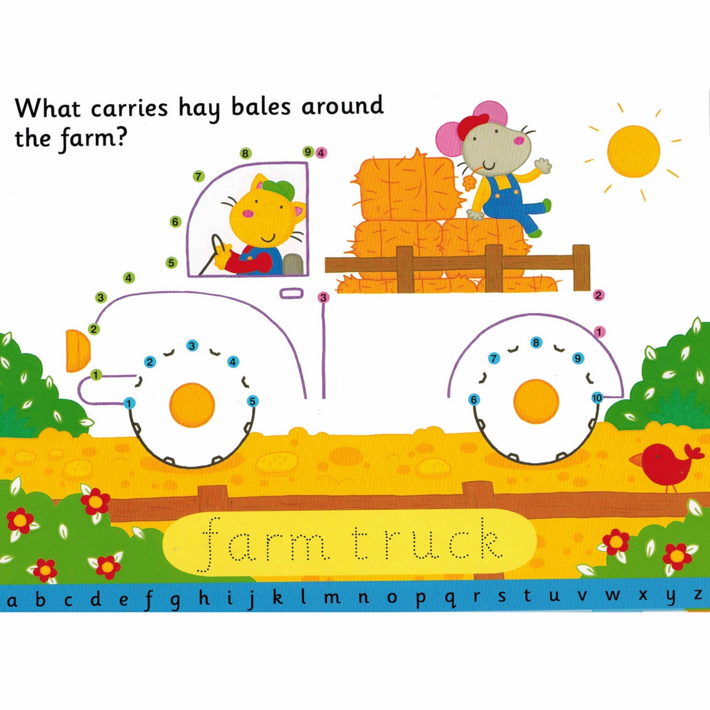 Usborne Wipe-Clean Dot-to-Dot Things That Go Writing Skill Book 可擦寫點對點畫交通工具寫字訓練書