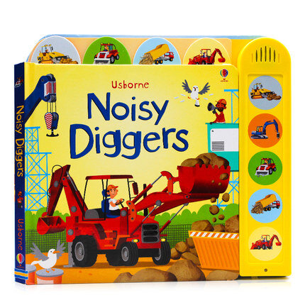 Usborne Noisy Diggers Sound Book 熱鬧的挖掘機發聲書