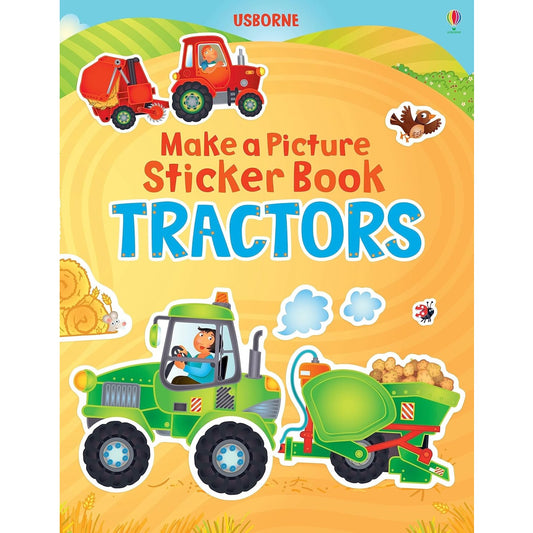 Usborne Make a Picture Tractors Sticker Book 拖拉機造圖貼紙書