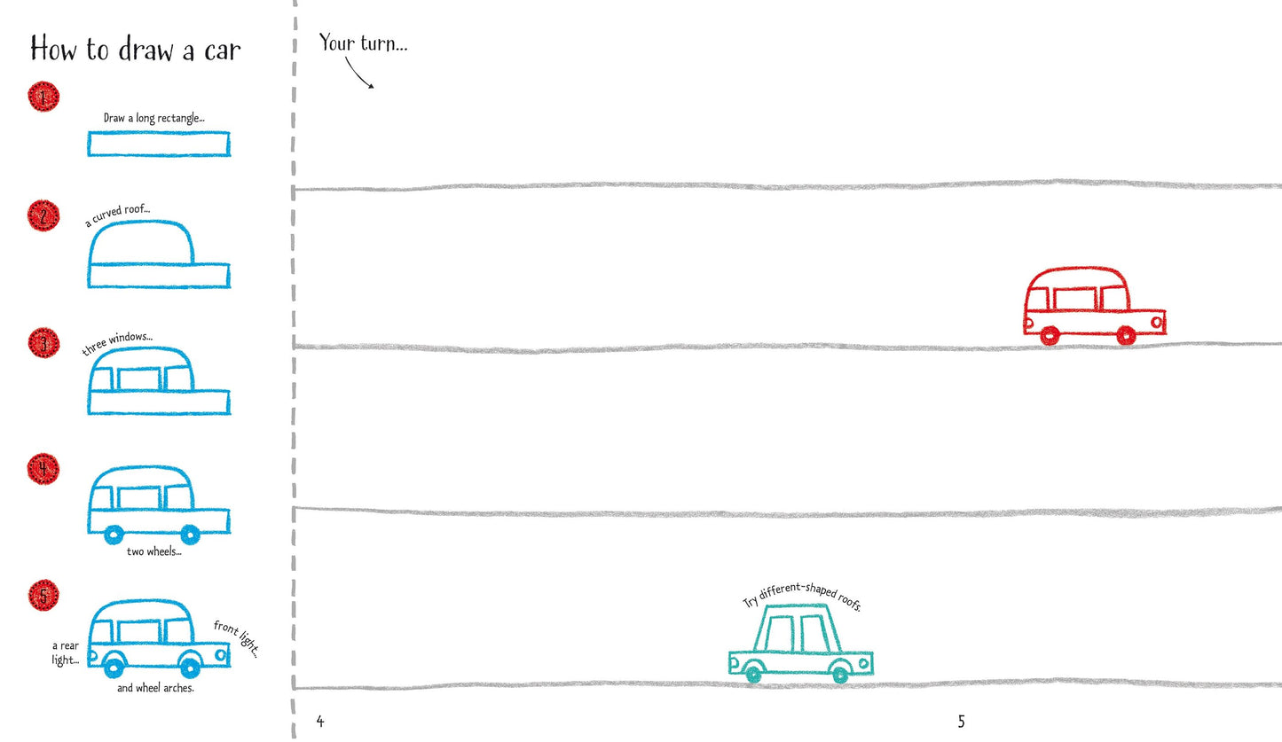 Usborne Step-by-step Drawing Book 逐步畫各色各樣繪畫填色書