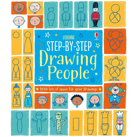 Usborne Step-by-step Drawing Book People 逐步畫人物角色繪畫填色書