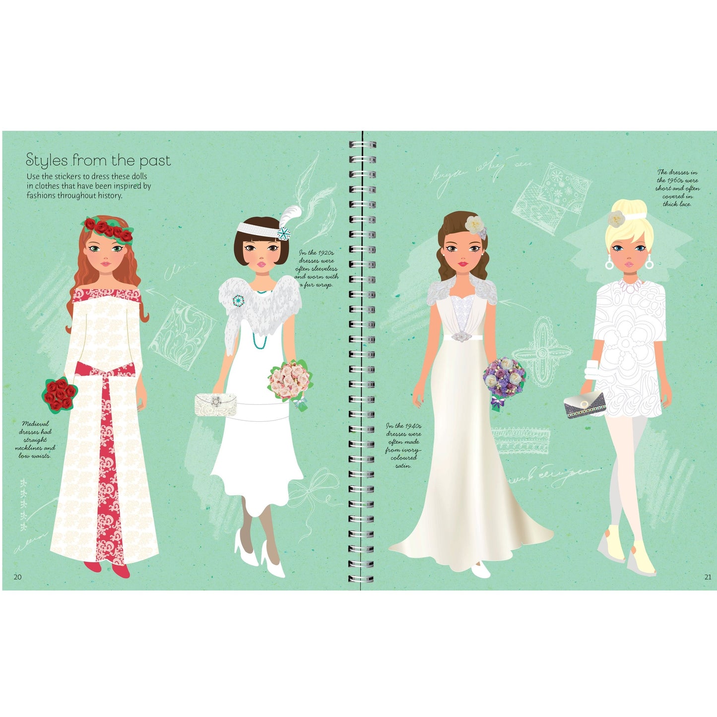 Usborne Sticker Dolly Dressing Fashion Designer Wedding Collection 貼紙娃娃時裝設計師 - 婚禮系列貼紙書