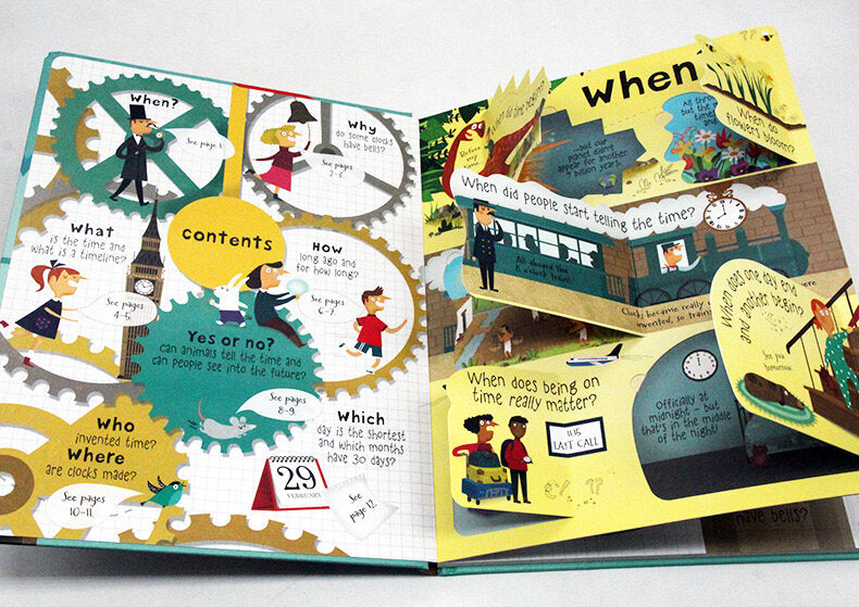 Usborne Lift-the-flap Questions and Answers about Time 時間 問答百科翻翻書