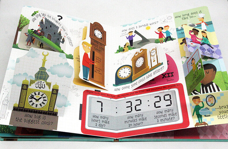 Usborne Lift-the-flap Questions and Answers about Time 時間 問答百科翻翻書