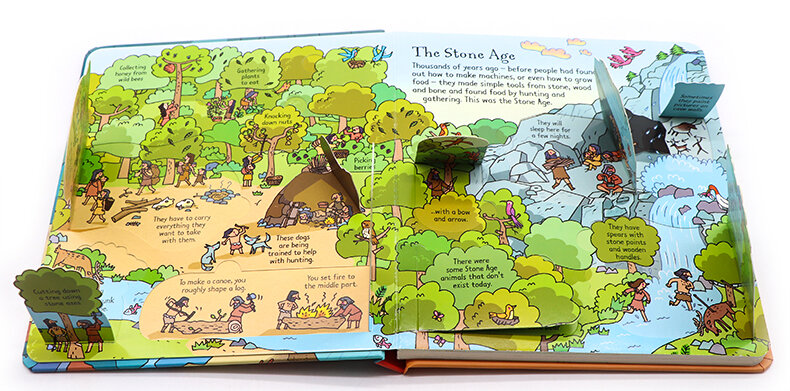 Usborne Look Inside the Stone Age 石器時代 揭秘系列翻翻書