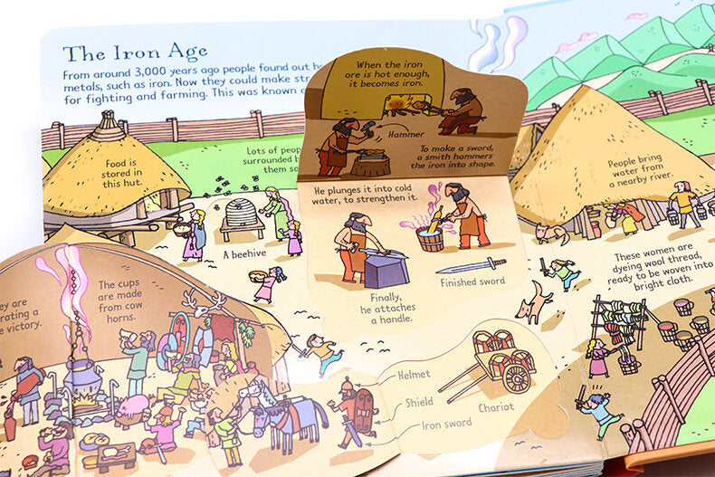 Usborne Look Inside the Stone Age 石器時代 揭秘系列翻翻書