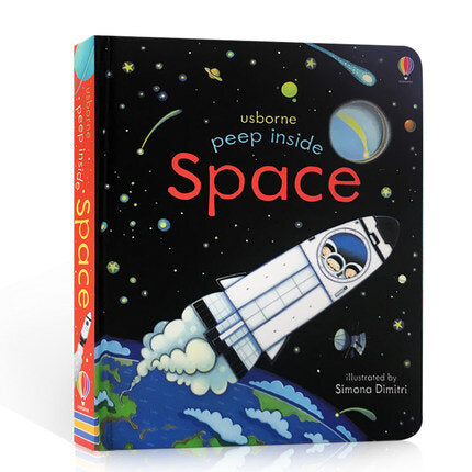 Usborne Peep inside Space 偷偷看太空揭秘 幼兒小翻頁紙板書