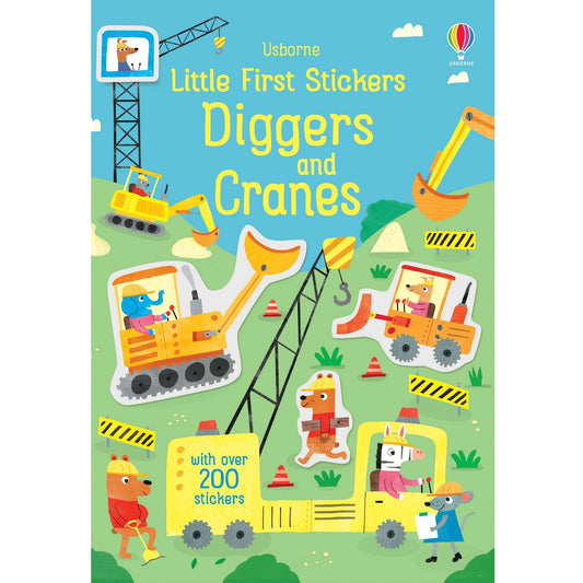 Usborne Little First Stickers Diggers and Cranes 挖掘機和起重機貼紙書