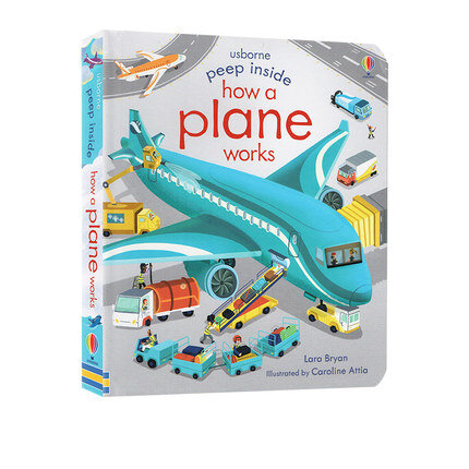 Usborne Peep inside How A Plane Works 偷偷看飛機運作揭秘 幼兒小翻頁紙板書