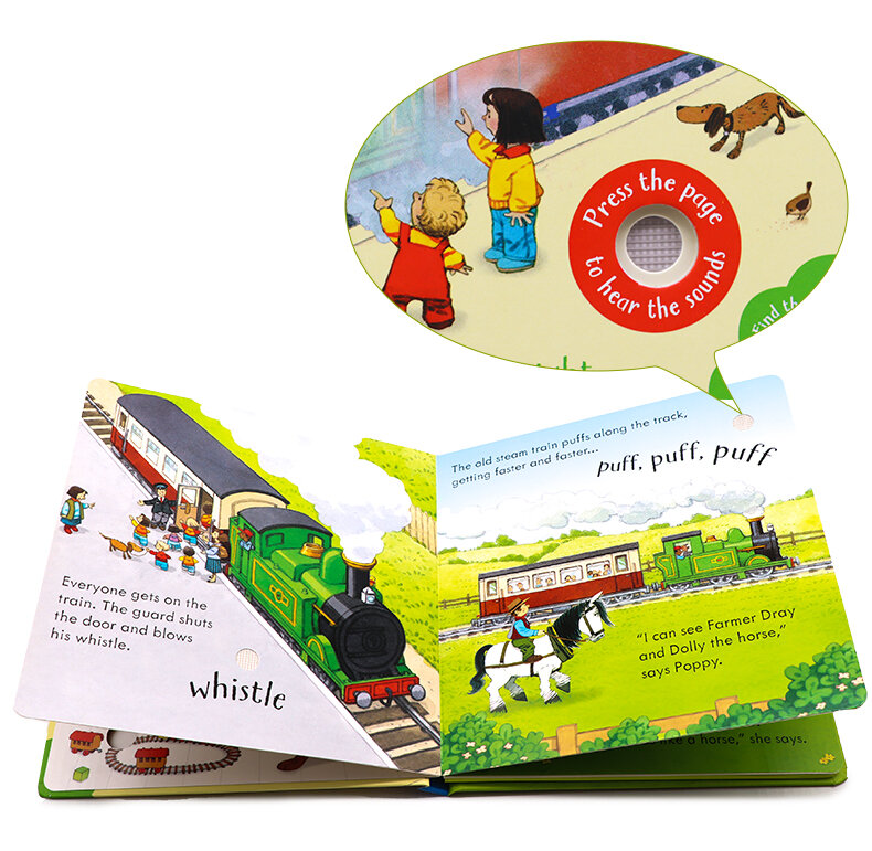 Usborne 波比和山姆的火車發聲故事書 Poppy and Sam's Noisy Train Sound Book