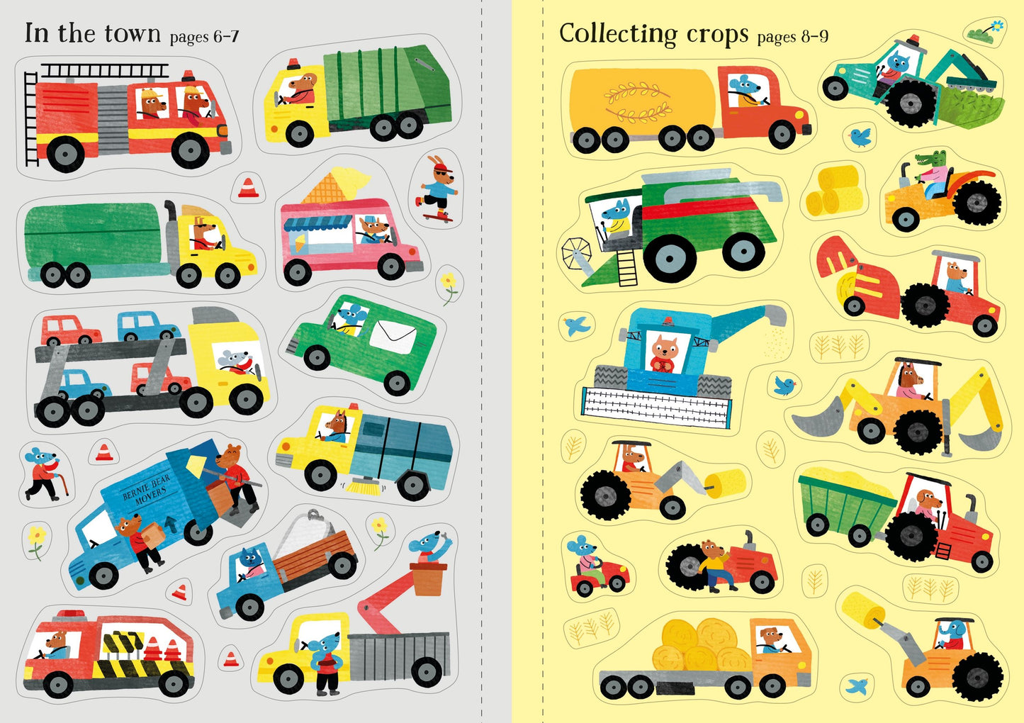 Usborne Little First Stickers Tractors and Trucks 拖拉機和卡車 貼紙書