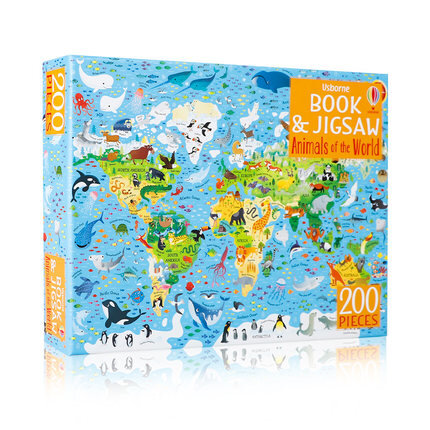 Usborne Book and Jigsaw Animals of the World 2合1圖書&拼圖禮盒 動物世界 Book and Jigsaw Animals of the World