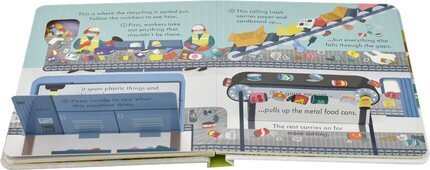 Usborne Peep inside How A Recycling Truck Works 偷偷看環保回收揭秘 幼兒小翻頁紙板書