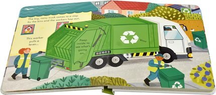 Usborne Peep inside How A Recycling Truck Works 偷偷看環保回收揭秘 幼兒小翻頁紙板書