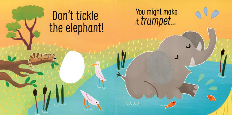 Usborne Don't Tickle the Elephant! Touchy-feely Sound Book 大象搔搔癢!絨毛觸摸發聲書