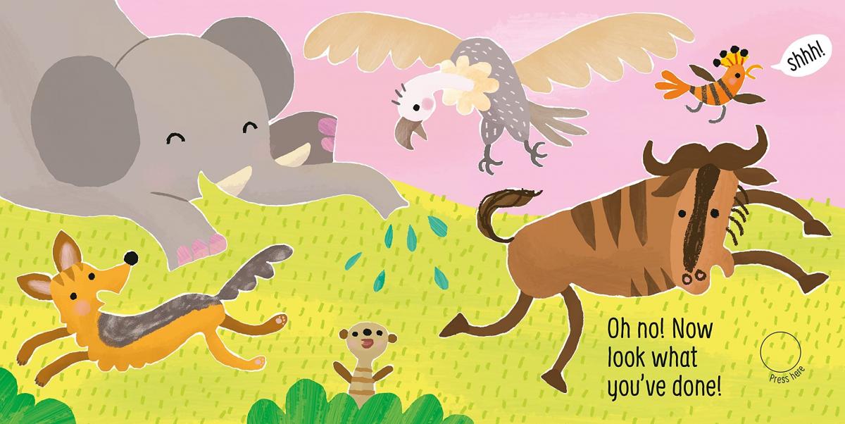 Usborne Don't Tickle the Elephant! Touchy-feely Sound Book 別給大象撓癢癢！絨毛觸摸發聲書 Don't Tickle the Elephant! Touchy-feely Sound Book