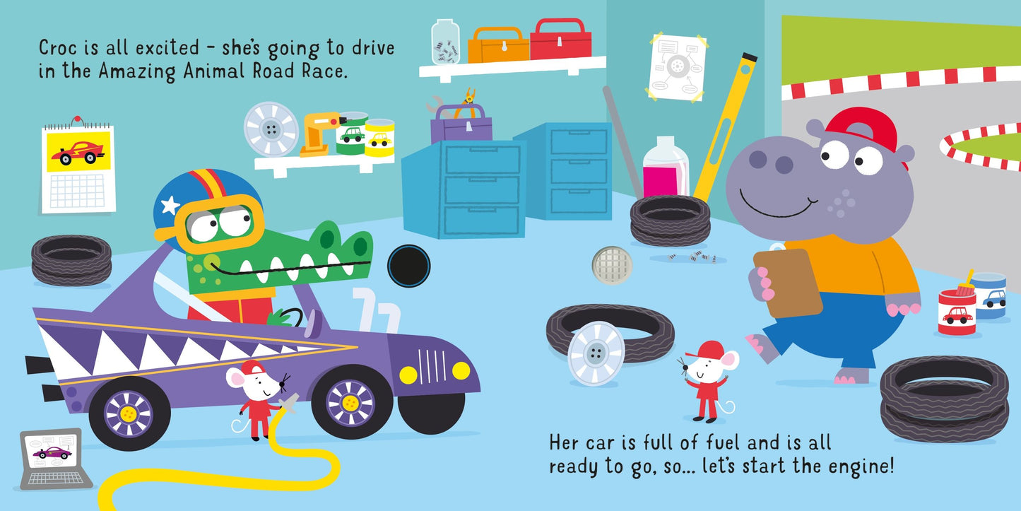 Usborne Let's go on a Racing Car! 一起開賽車觸摸發聲書
