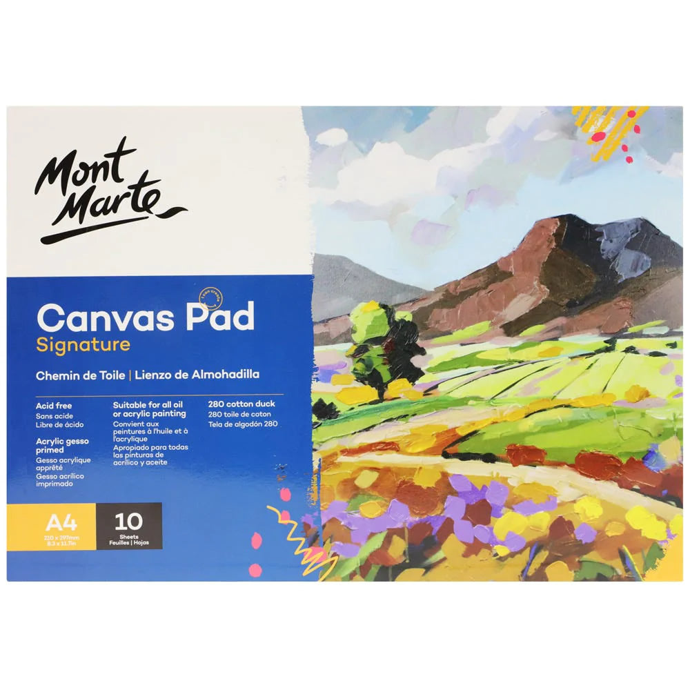 Mont Marte Canvas Pad Signature 280gsm (10 sheets) 多用途寫生畫布本 280gsm (10頁)