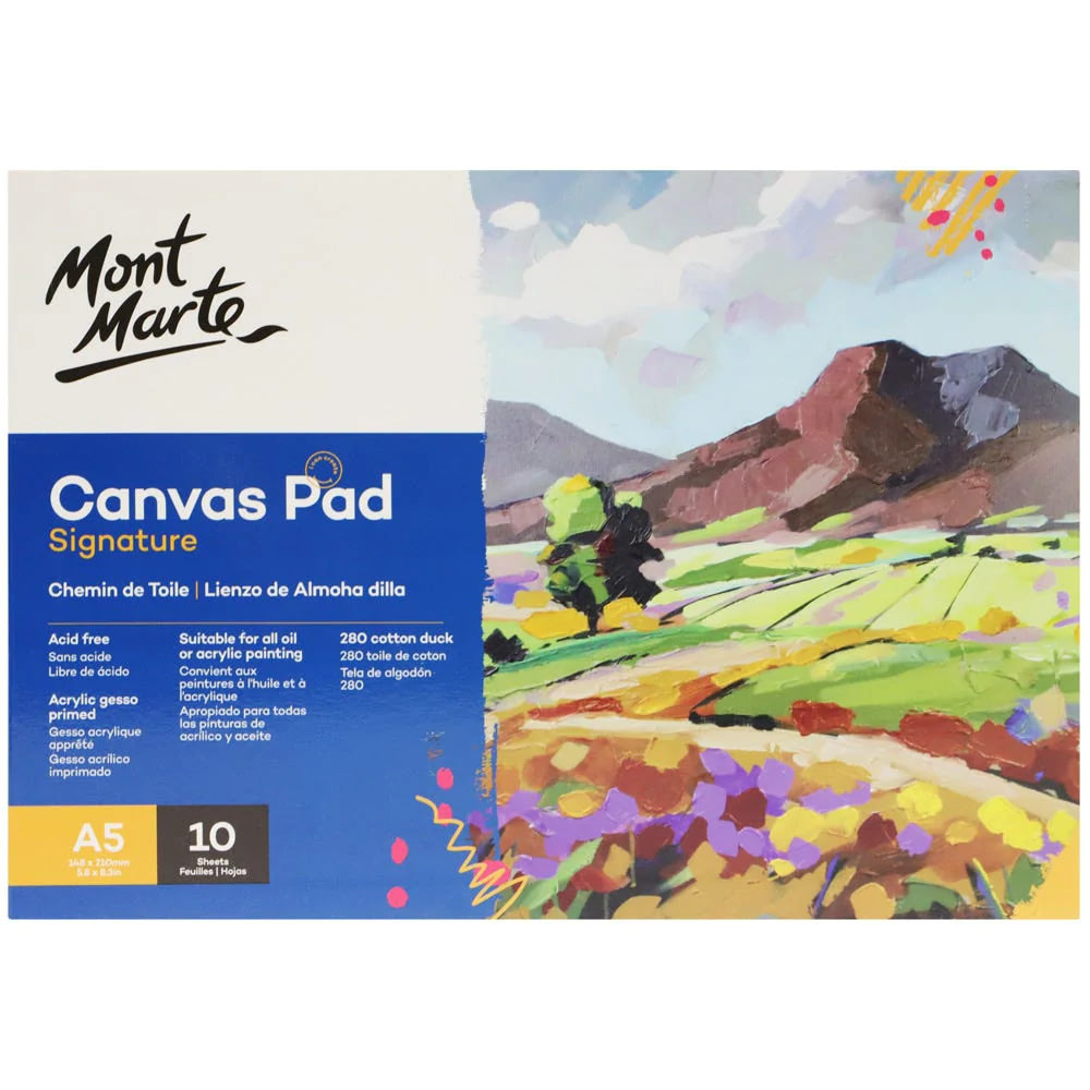 Mont Marte Canvas Pad Signature 280gsm (10 sheets) 多用途寫生畫布本 280gsm (10頁)