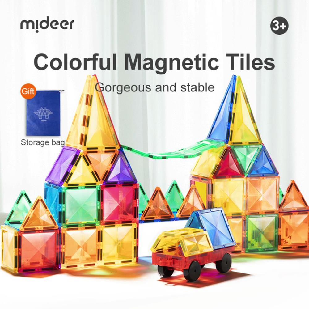 Mideer Colorful Magnetic Tiles Set of 100塊 透彩磁性建構片套裝