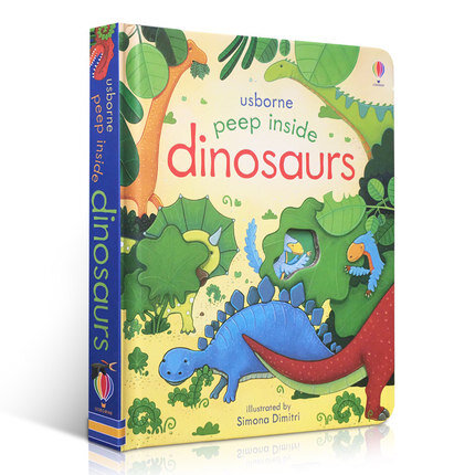 Usborne Peep inside Dinosaurs 偷偷看恐龍揭秘 幼兒小翻頁紙板書