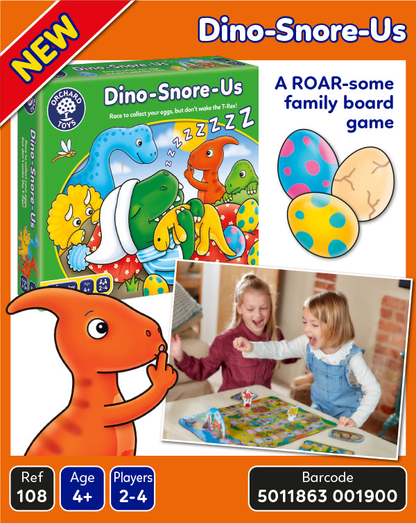 Orchard Toys Dino-Snore-Us Action-packed Board Game