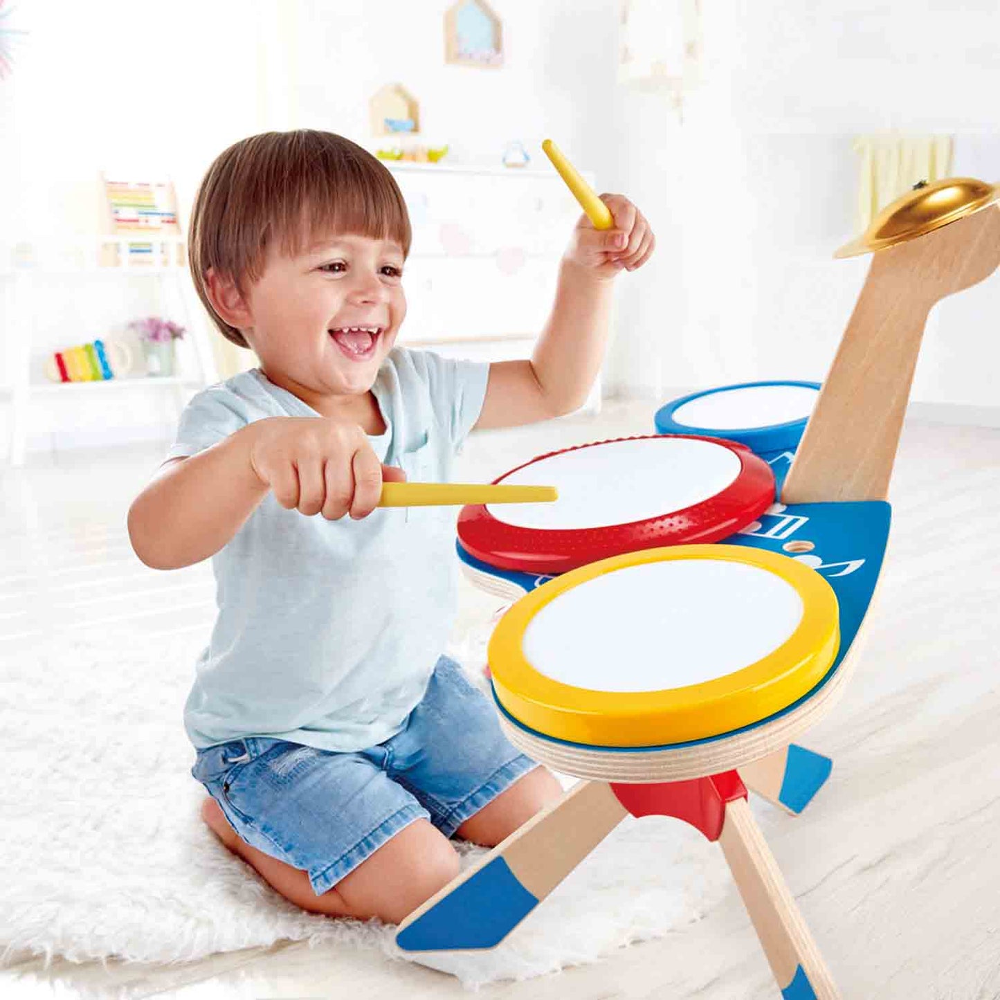 Hape Drum And Cymbal Set  三重動感架子鼓