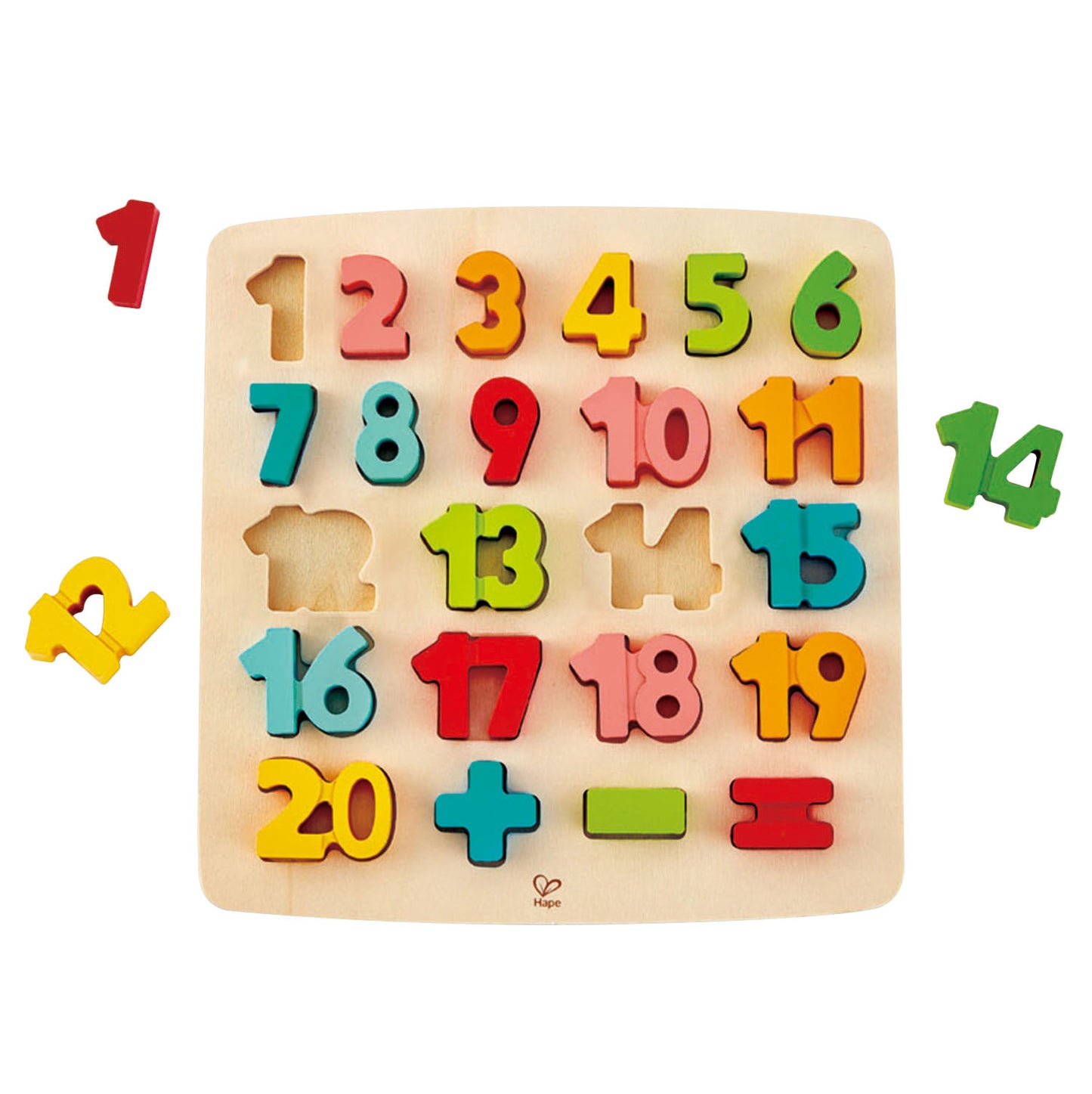 Hape Chunky Number Math Puzzle 四階-數字啟蒙立體拼圖
