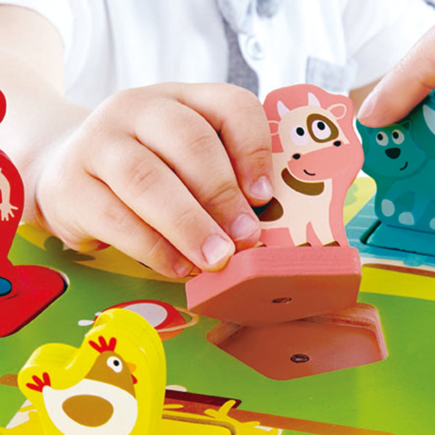 Hape Farmyard Sound Chunky-Puzzles 二階—農場發聲立體拼圖